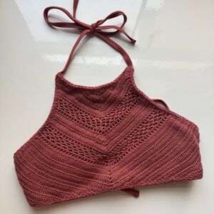 Target Women's Crochet Bikini Top - Rust
